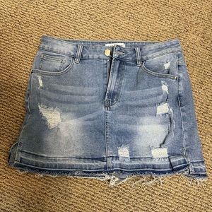 Jean mini skirt